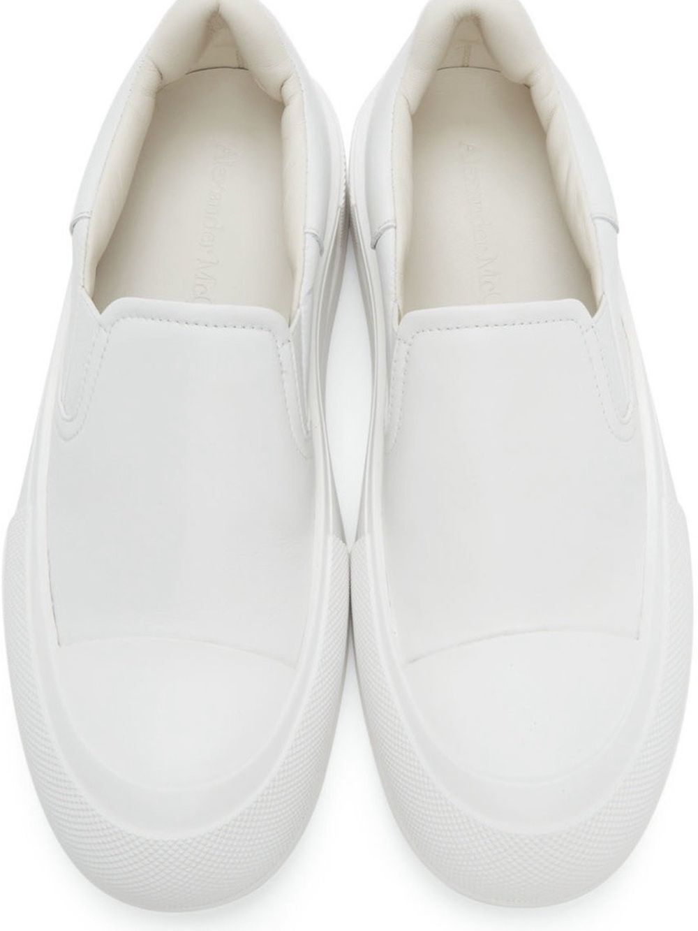 Alexander McQueen White Deck Skate Sneakers